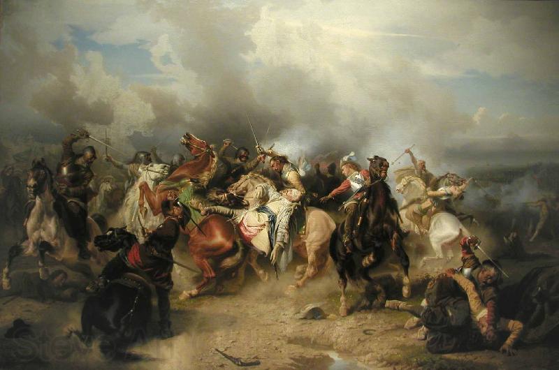 Carl Wimar Battle of Lutzen Norge oil painting art
